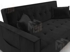 Диван прямой Лига-104 (160) ( SEVEN 35 черный )