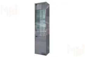 Шкаф со стеклом Норден 321.06 Серый глянец