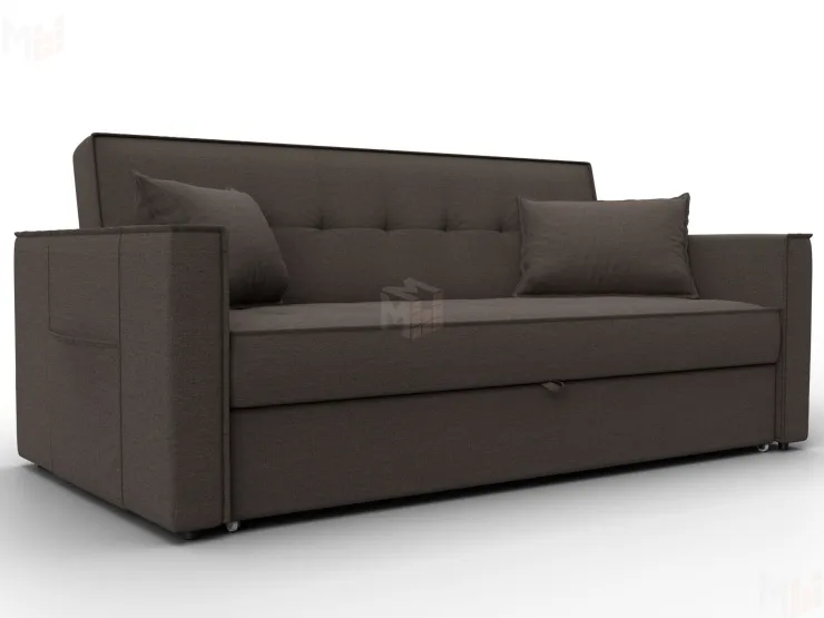 Диван прямой Лига-104 (160) ( Амур 05 коричневый )