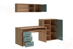 Уголок школьника Паскаль-4 (крафт золотой/сумеречный голубой)