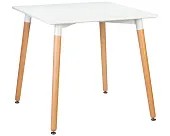 Стол обеденный DOBRIN SERRA (ножки светлый бук, столешница белая)