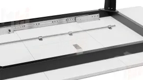 Стол обеденный Равенна Тип 1 Черный муар, Белый бетон