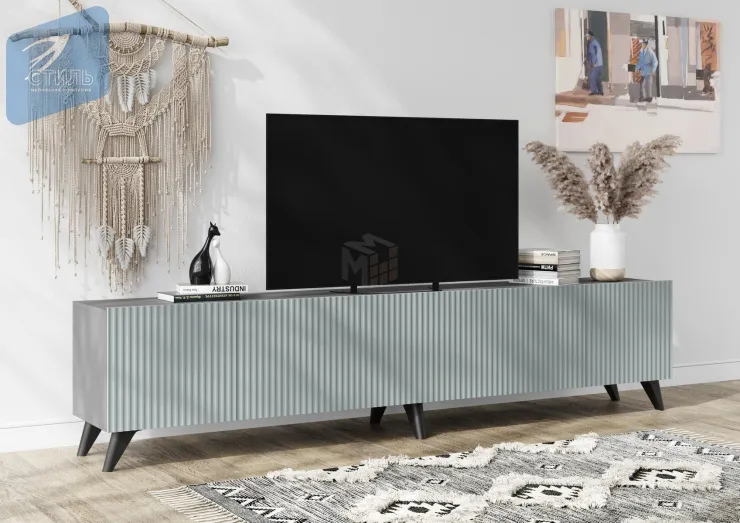 Тумба ТВ Сканди на ножках (серый)