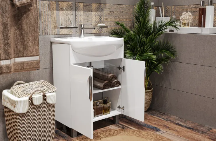 Тумба под умывальник "Амур 60" Стандарт без ящика Айсберг