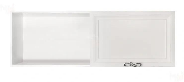 Полка навесная книжная Мишель белый матовый