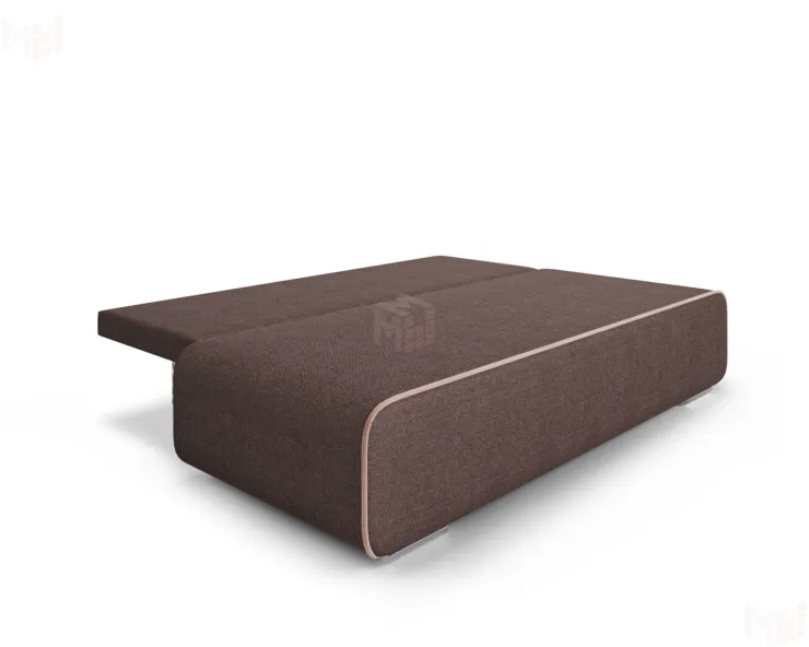 Диван еврокнижка Марк  рогожка шоколад + кордрой бежевый