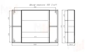 Шкаф-зеркало Craft 100 левый/правый Домино