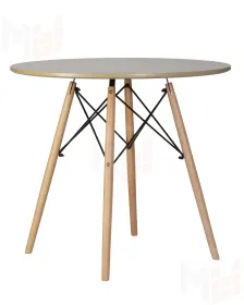 Стол обеденный DOBRIN CHELSEA`80 (ножки светлый бук, столешница бежевая)