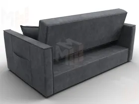 Диван прямой Лига-104 (140) ( BRUT 16 темно-серый )