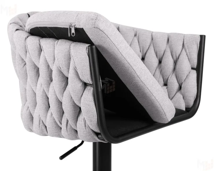 Стул барный DOBRIN LEON (серая ткань (LAR 275-17))