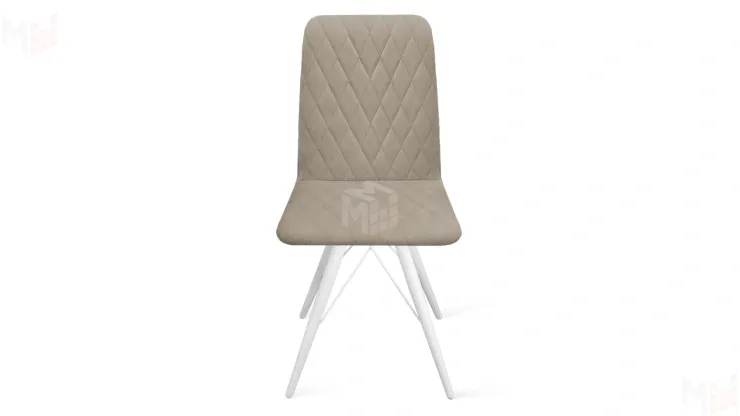 Стул Стенли К3 Белый матовый, Велюр Confetti Smoke