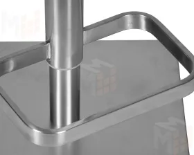 Стул барный DOBRIN ALDO (белый PU P23, основание из нержавеющей стали)