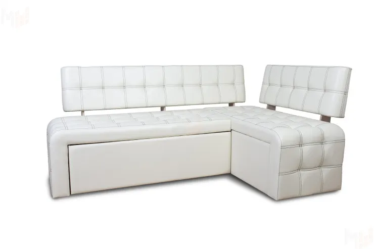 Кухонный диван Прага со спальным местом (кожзам Милк)