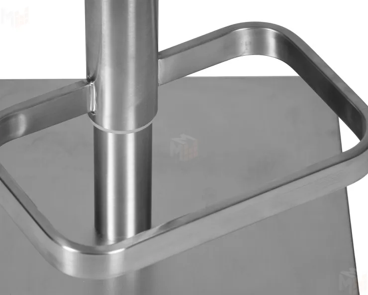 Стул барный DOBRIN ALDO (белый PU P23, основание из нержавеющей стали)