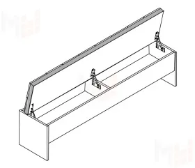 Скамья 1600 Глазго для спальни