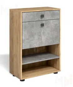 Обувница Мини-Лайт МЛ-4 Дуб крафт золотой/ателье светлое