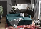 Диван трехместный с угловой секцией Вало КП Malmo 81 (turquoise) SA