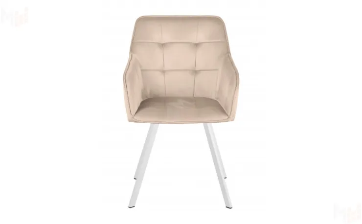 Кресло поворотное Мони Confetti cream/белый