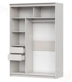 Шкаф-купе №19 (1,5 м) Инфинити Серия 3 Ясень Анкор Светлый