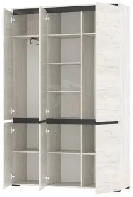 Шкаф ГРЕТТА 4С2ЗР  Дуб Крафт белый