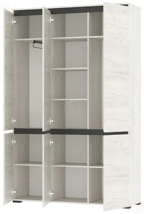 Шкаф ГРЕТТА 4С2ЗР  Дуб Крафт белый