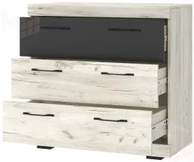 Комод Соната КС-900 Крафт белый-Антрацит