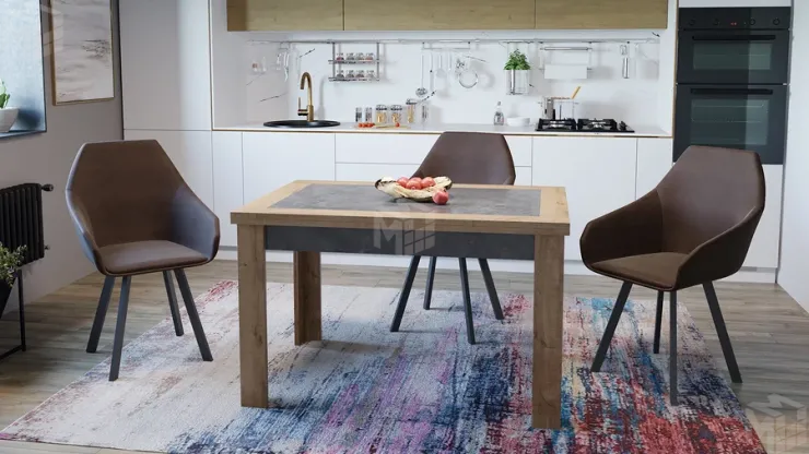 Стол раздвижной Хьюстон Тип 4 Дуб Вотан, Моод темный