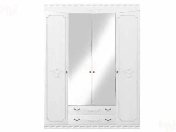 Шкаф 4-х дверный Мария-Луиза 4 Бодега Белый