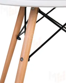 Стол журнальный DOBRIN SHELLEY (ножки светлый бук, цвет белый)