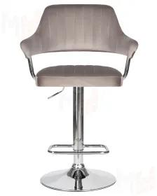 Стул барный DOBRIN CHARLY (серый велюр (MJ9-75))