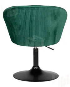 Кресло дизайнерское DOBRIN EDISON BLACK (зеленый велюр (1922-9))
