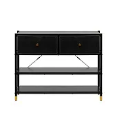 Комод Leset Нирита/Хайди с полками 2 ящика (Чёрный/Чёрный/Чёрный)