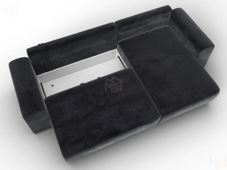 Диван угловой Лига-099 угол универсальный ( TOWER 11 темно-серый )