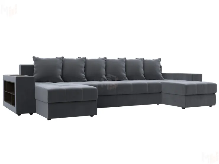 Диван П-образный Дубай полки слева