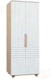 Шкаф 2-х створчатый Копенгаген (дуб сонома/белый матовый)