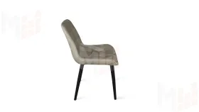 Стул BOSTON Черный муар, Велюр V005 светло-бежевый