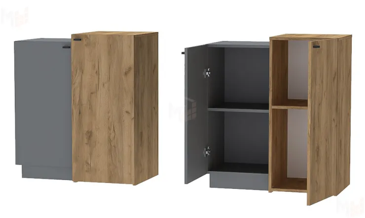 Комод К-2 Квадро Графит