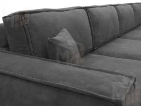 Диван прямой Лига-081 НПБ МегаЛонг ( BRUT 16 темно-серый )