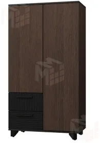 Стеллаж Копенгаген без стекла (венге/черный матовый)