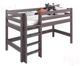 Низкая кровать Соня 11 с прямой лестницей (Лаванда)