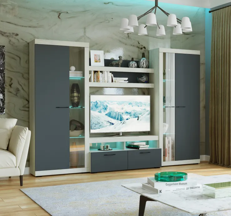 Гостиная Соната Композиция 4 Дуб Сонома - Дуб Сакраменто