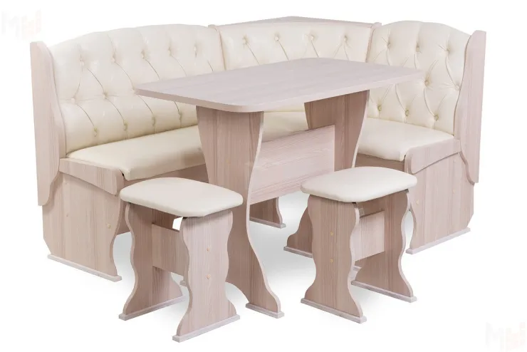 Кухонный уголок Орхидея Люкс (ясень/Крем)