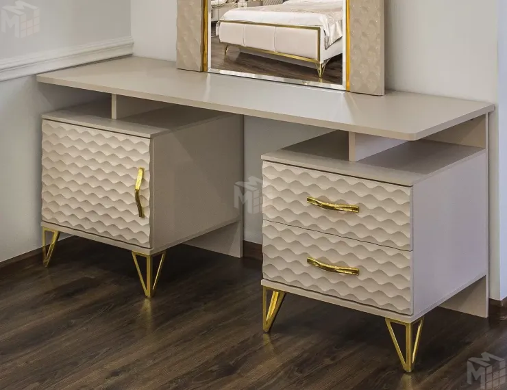 Туалетный столик Lara бежевый глянец