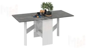 Стол-книжка тип 2 Белый/Ателье темный