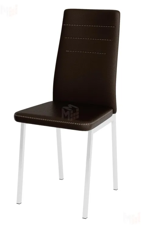 Стул Амстер (экокожа шоколад, ноги белые)