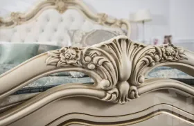 Кровать Мона Лиза 180х200 см с мягким изголовьем крем