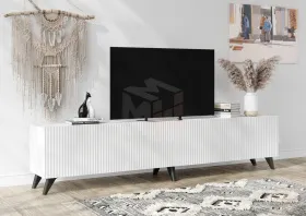Тумба ТВ Сканди на ножках (белый глянец)