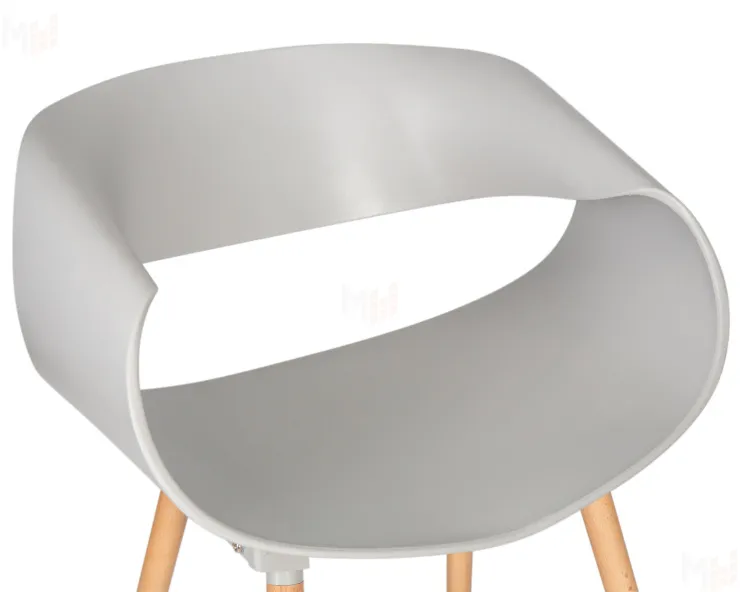 Стул обеденный DOBRIN ALIEN (ножки светлый бук, цвет светло-серый (GR-01))