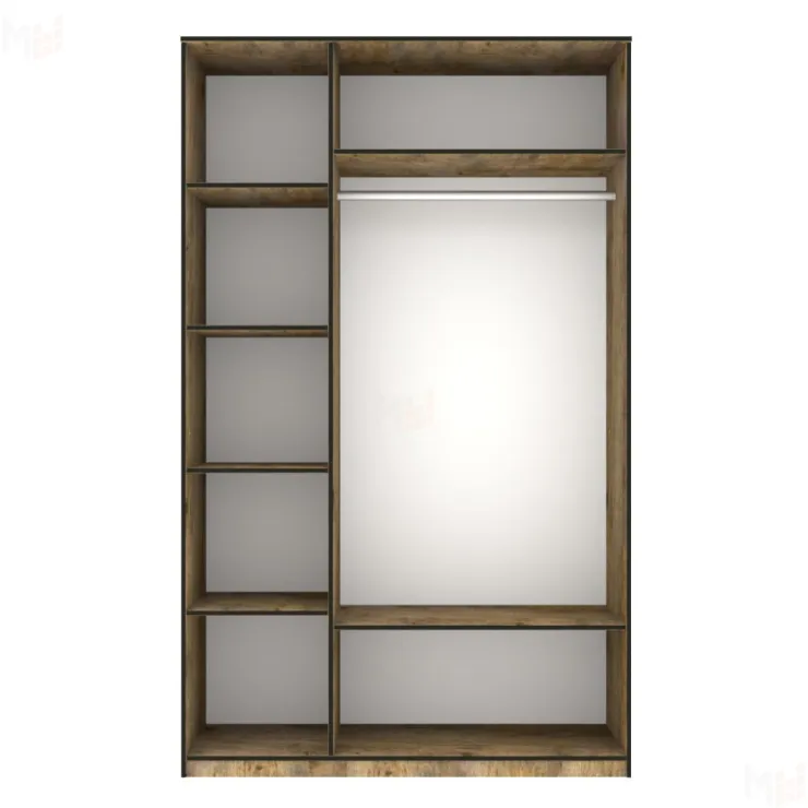 Шкаф трёхстворчатый Копенгаген (дуб сонома/белый матовый)