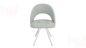 Стул Гэтсби К4  Белый матовый, Велюр Confetti Silver